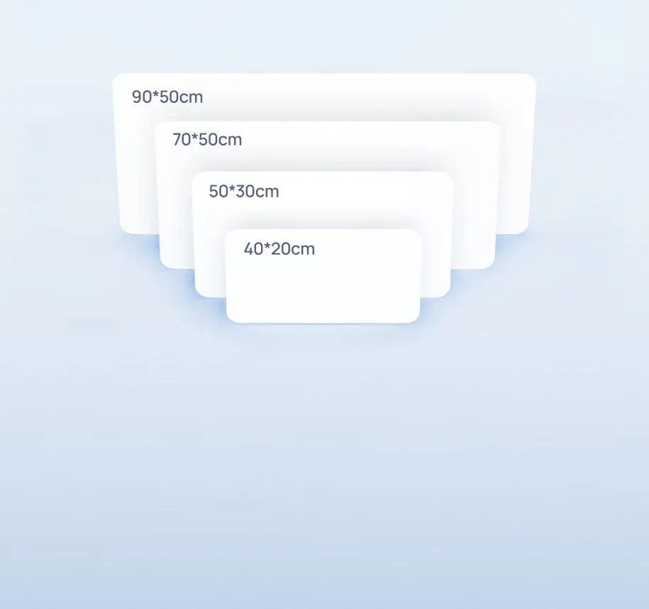 Label sheets in different sizes